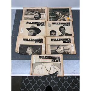Vintage 7 Muleskinner News Blue Grass Magazine News Paper 1976, 1977